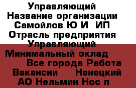 Управляющий › Название организации ­ Самойлов Ю.И, ИП › Отрасль предприятия ­ Управляющий › Минимальный оклад ­ 35 000 - Все города Работа » Вакансии   . Ненецкий АО,Нельмин Нос п.